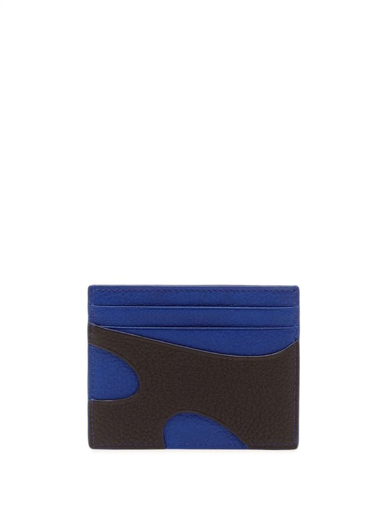 Blue Cut-out Leather Card Holder