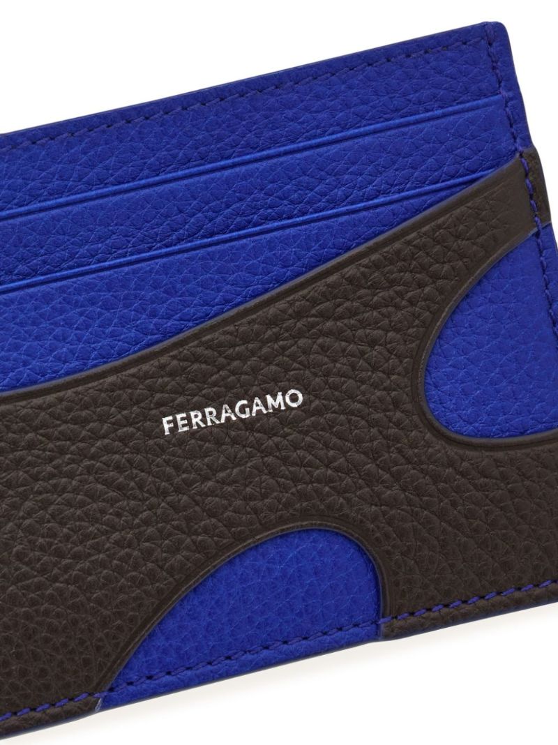 Blue Cut-out Leather Card Holder