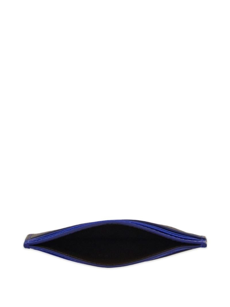 Blue Cut-out Leather Card Holder