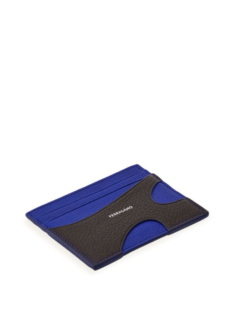 Blue Cut-out Leather Card Holder