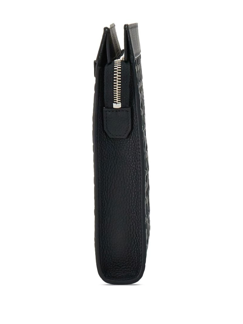 Black Gancini Leather Clutch Bag