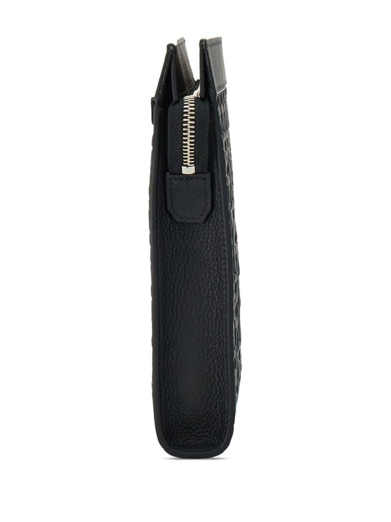 Black Gancini Leather Clutch Bag