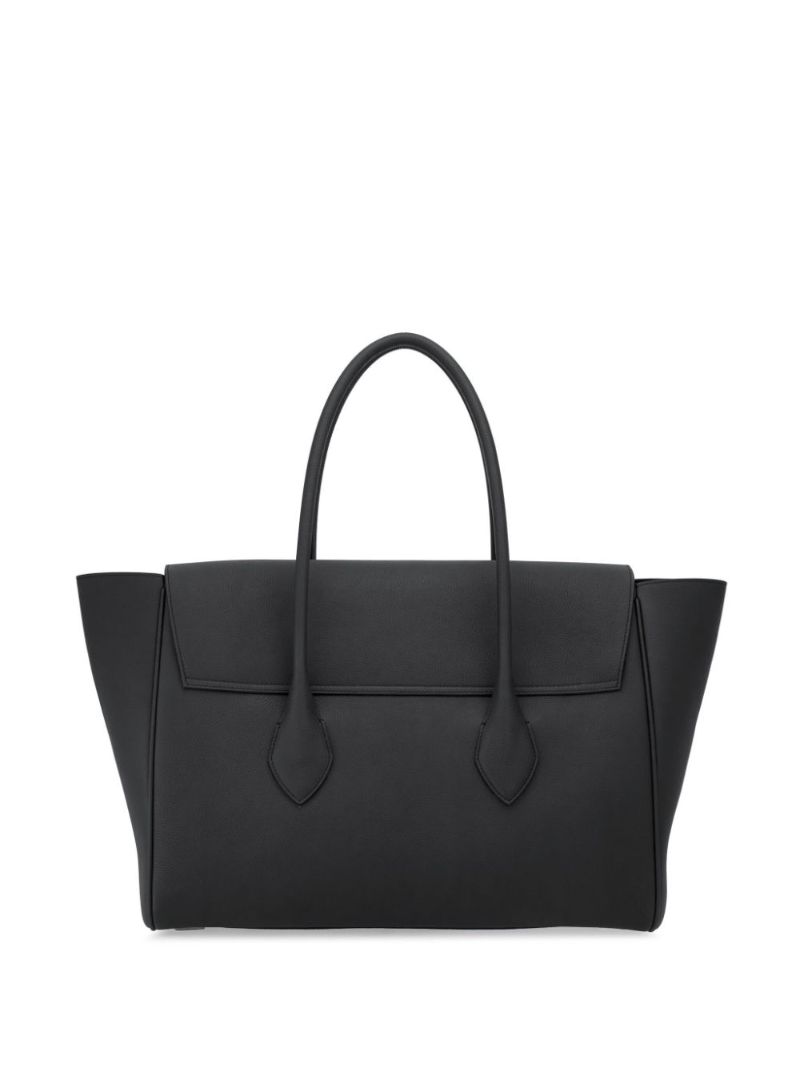 Black East-west Leather Tote Bag