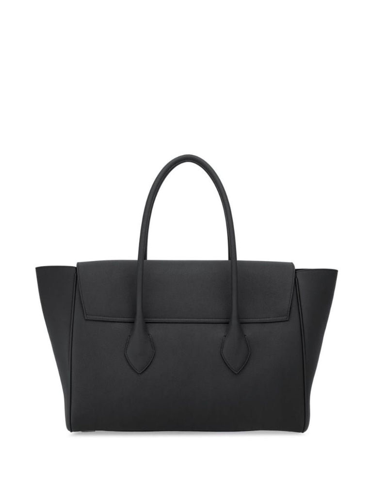 Black East-west Leather Tote Bag