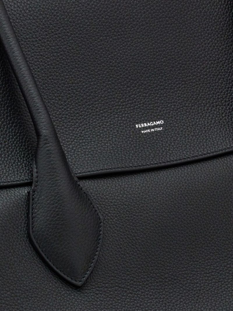 Black East-west Leather Tote Bag