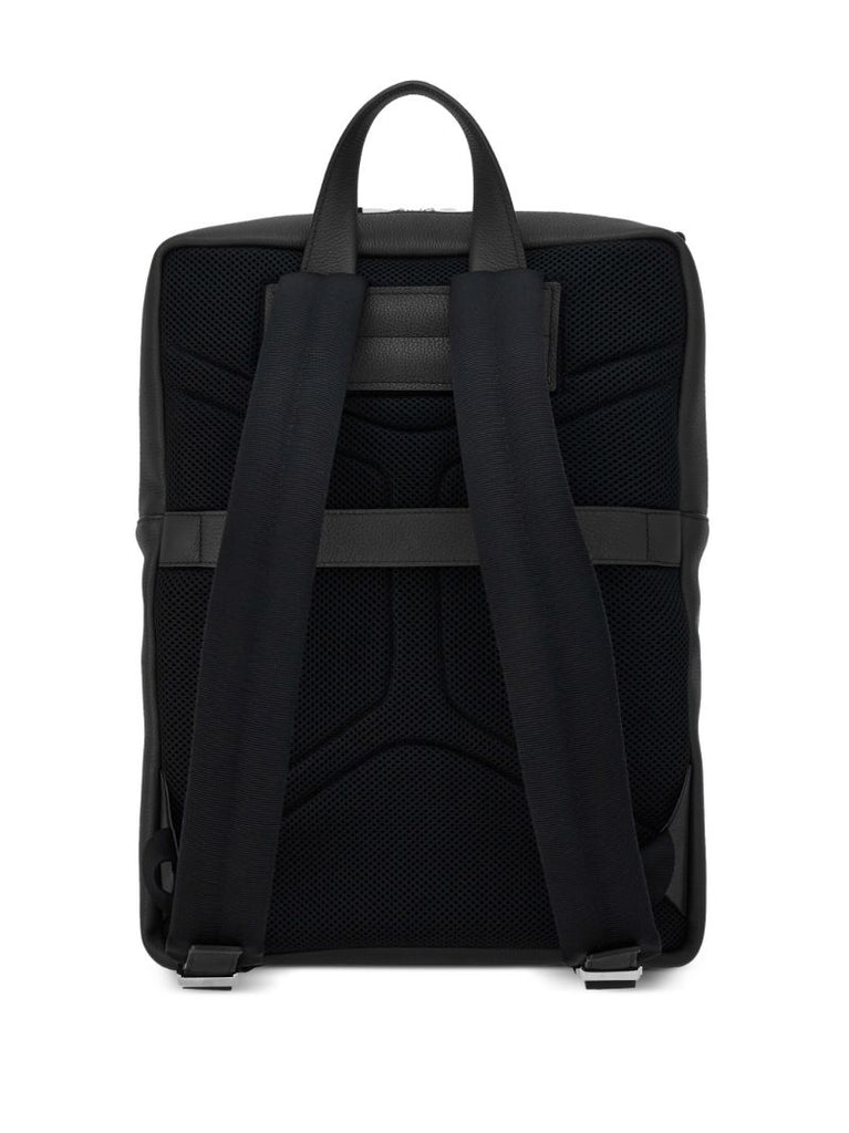 Black Gancini-embossed Leather Backpack