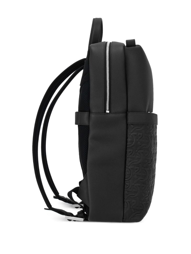 Black Gancini-embossed Leather Backpack