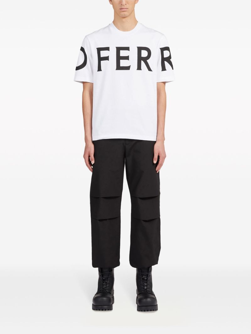 White Logo-print Cotton T-shirt
