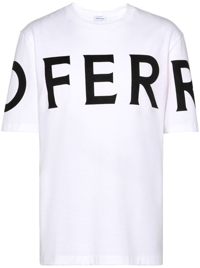White Logo-print Cotton T-shirt