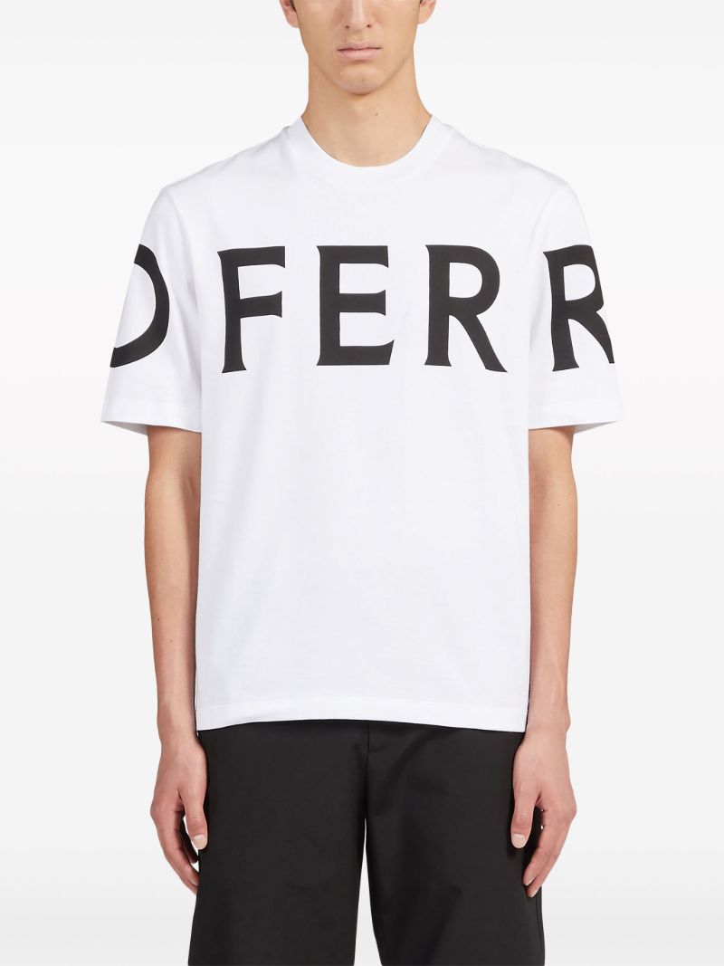 White Logo-print Cotton T-shirt
