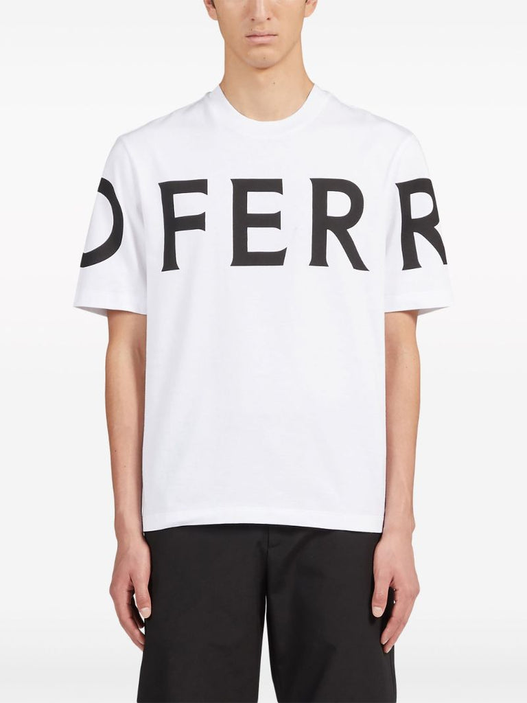 White Logo-print Cotton T-shirt