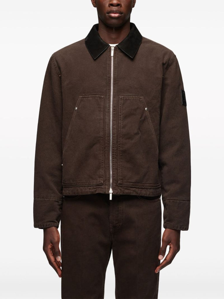 Brown Padded Denim Jacket