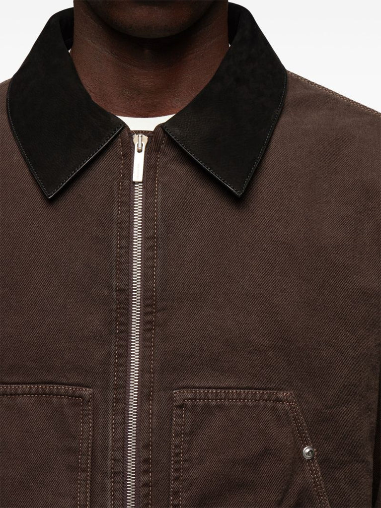 Brown Padded Denim Jacket