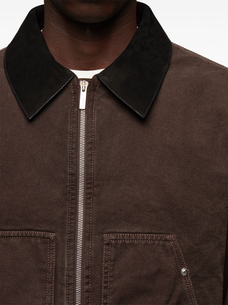 Brown Padded Denim Jacket
