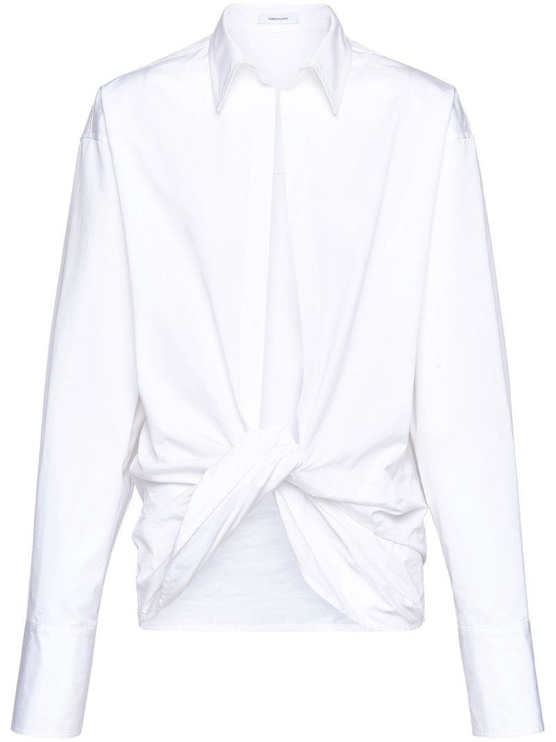 White Cotton Wrap Shirt