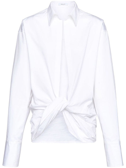 White Cotton Wrap Shirt