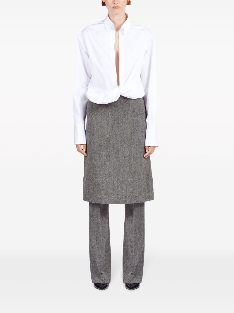 White Cotton Wrap Shirt