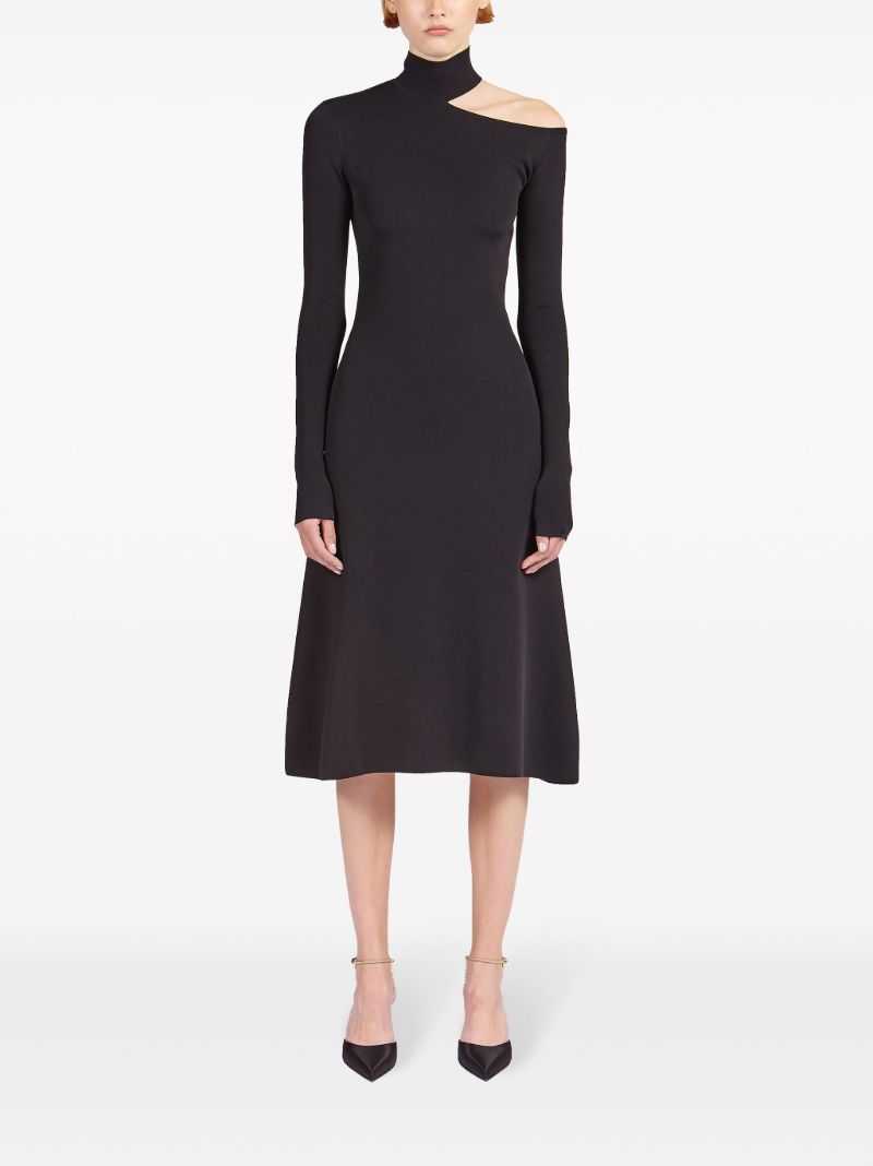 Black Cut-out Midi Dress