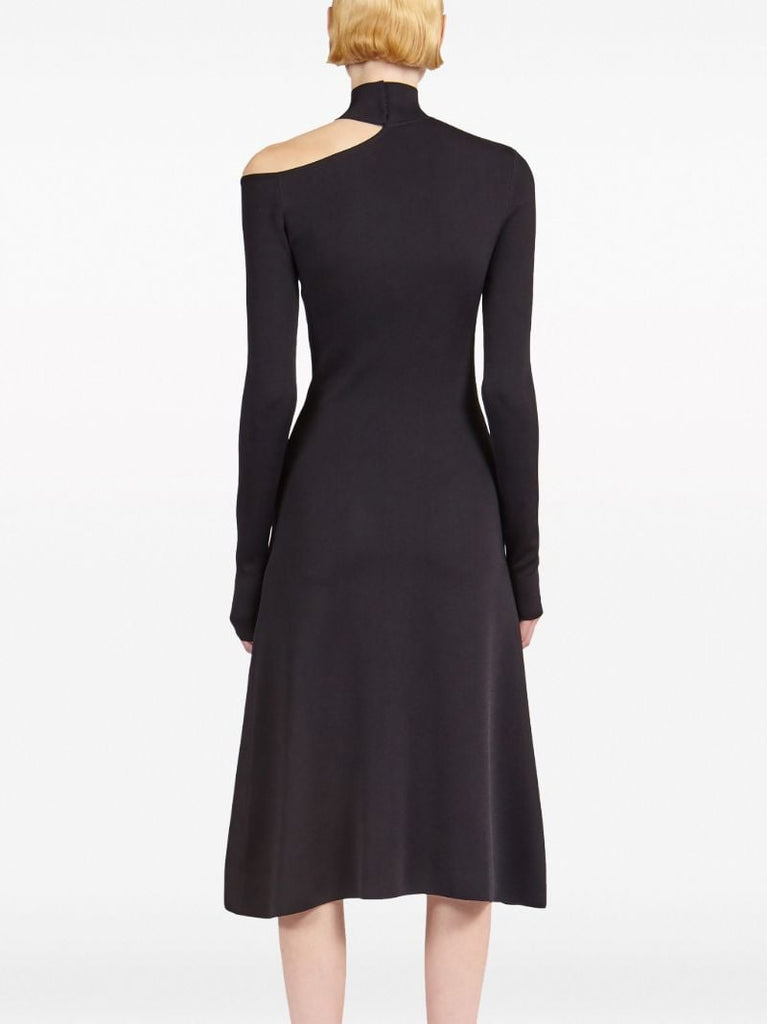 Black Cut-out Midi Dress