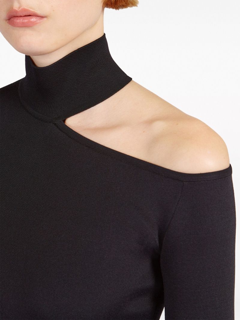 Black Cut-out Midi Dress