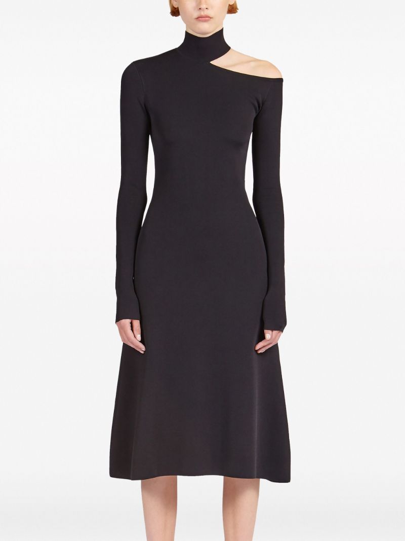 Black Cut-out Midi Dress