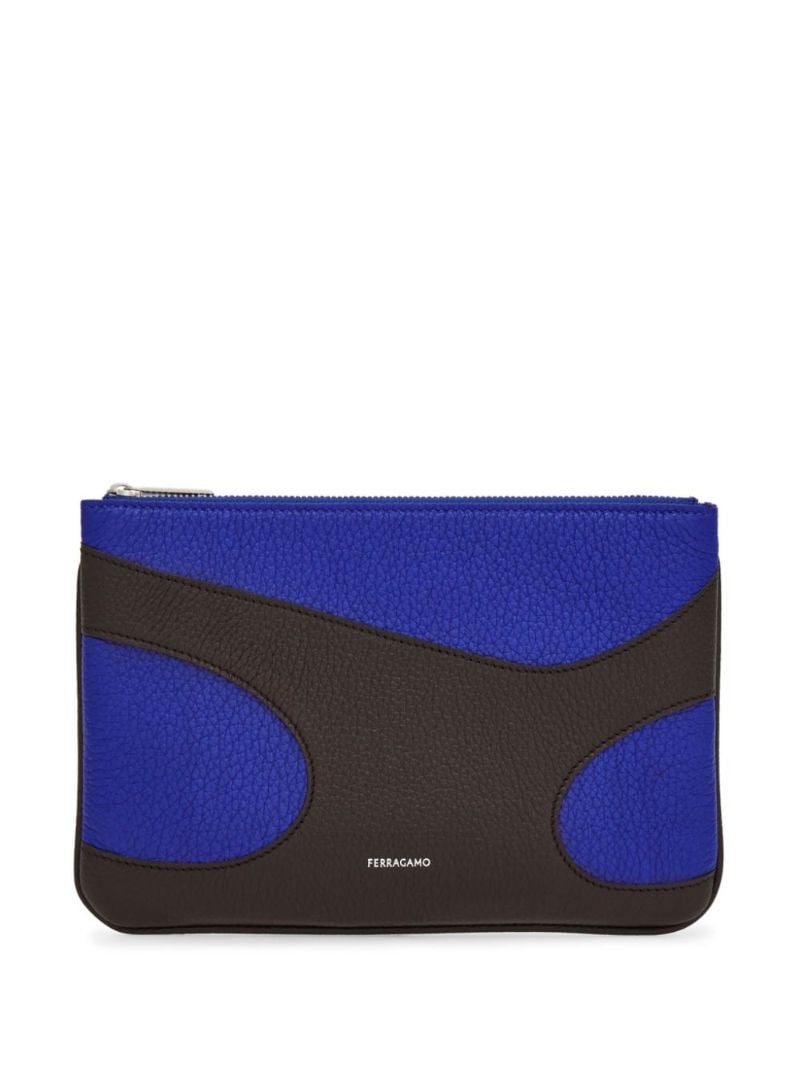 Blue Cut-out Leather Card Holder