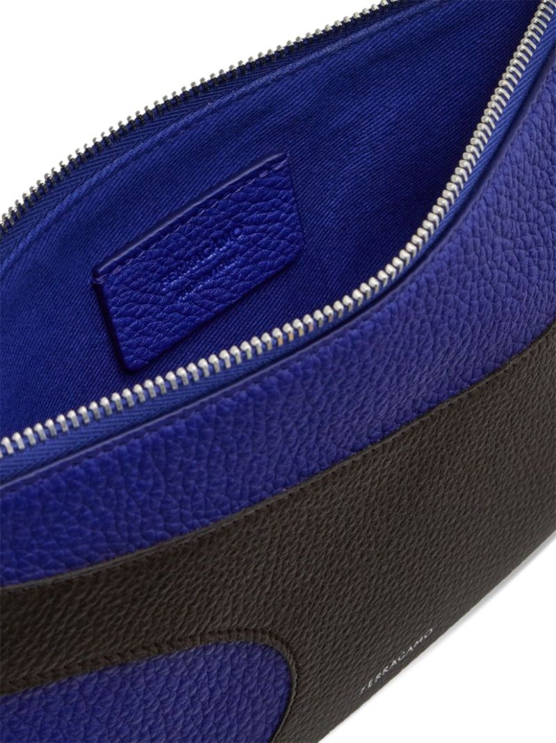 Blue Cut-out Leather Card Holder