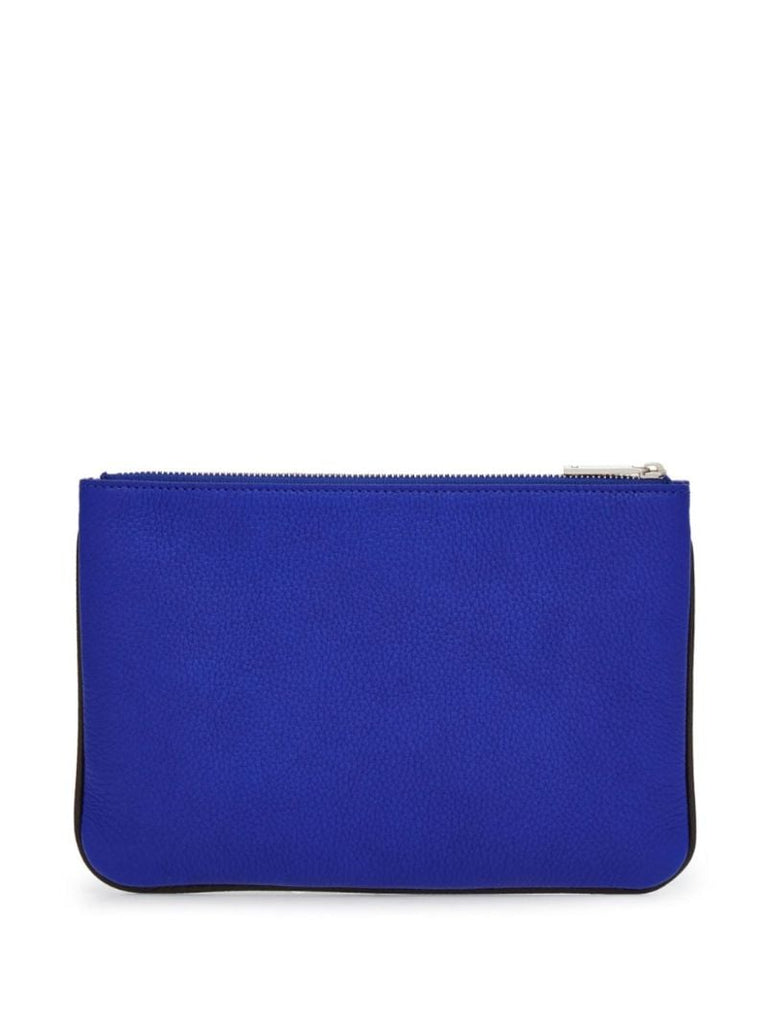 Blue Cut-out Leather Card Holder