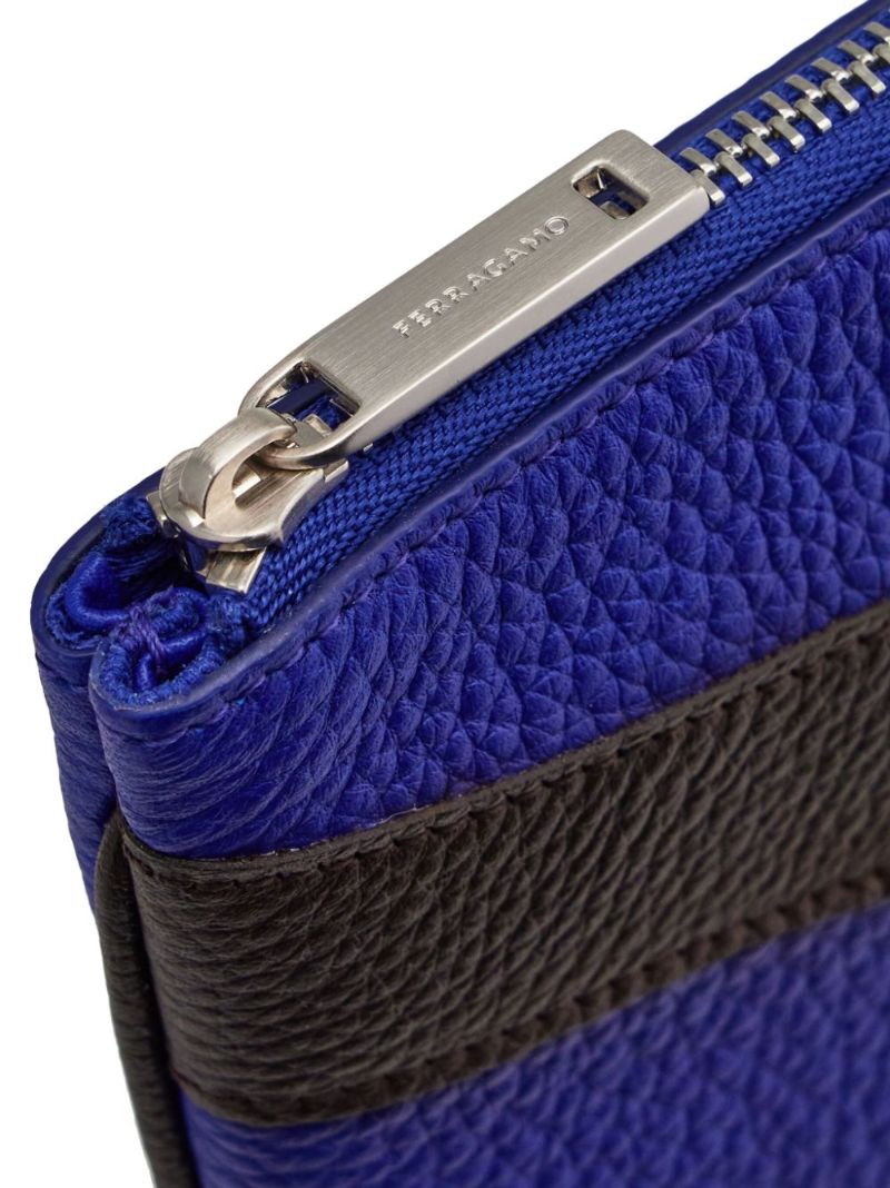 Blue Cut-out Leather Card Holder