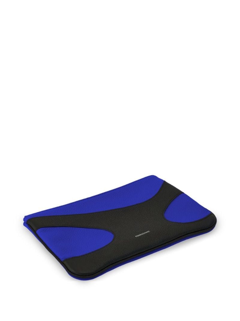 Blue Cut-out Leather Card Holder
