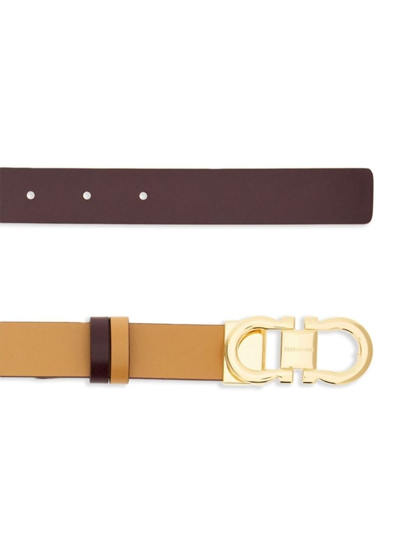 Brown Gancini Reversible Leather Belt