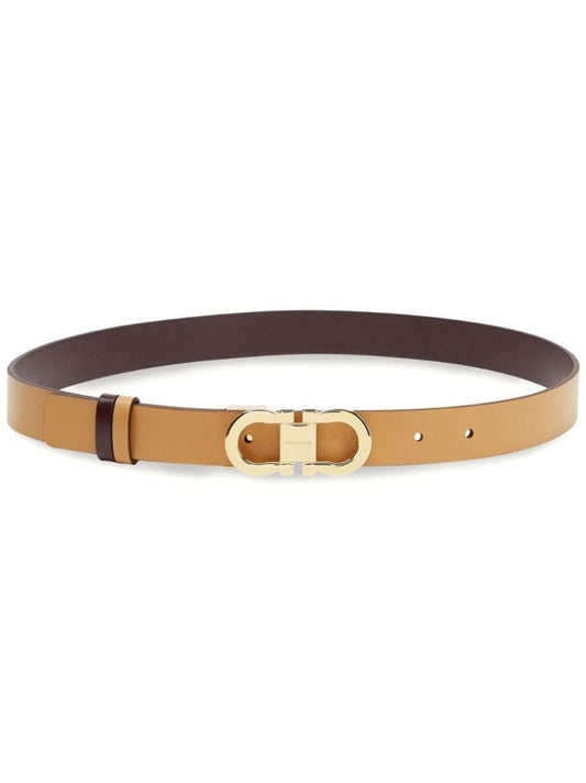 Brown Gancini Reversible Leather Belt