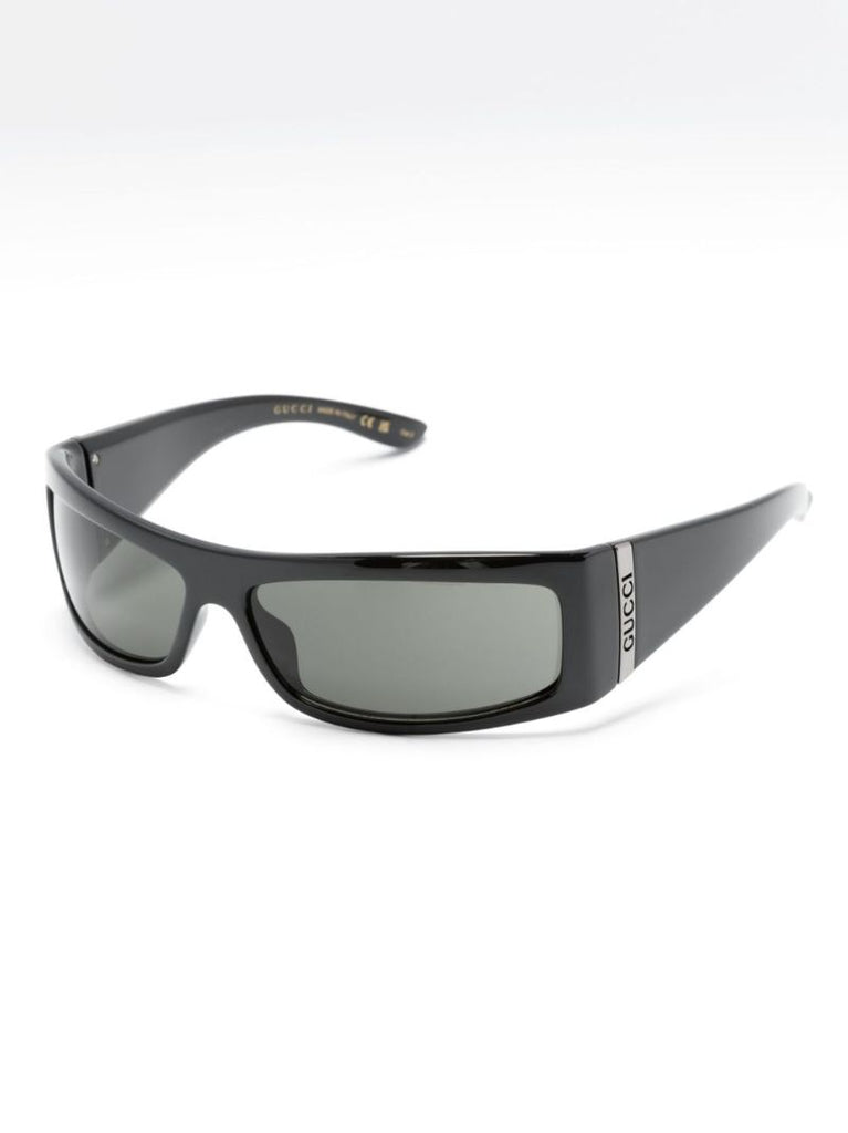 Black Shield-frame Sunglasses