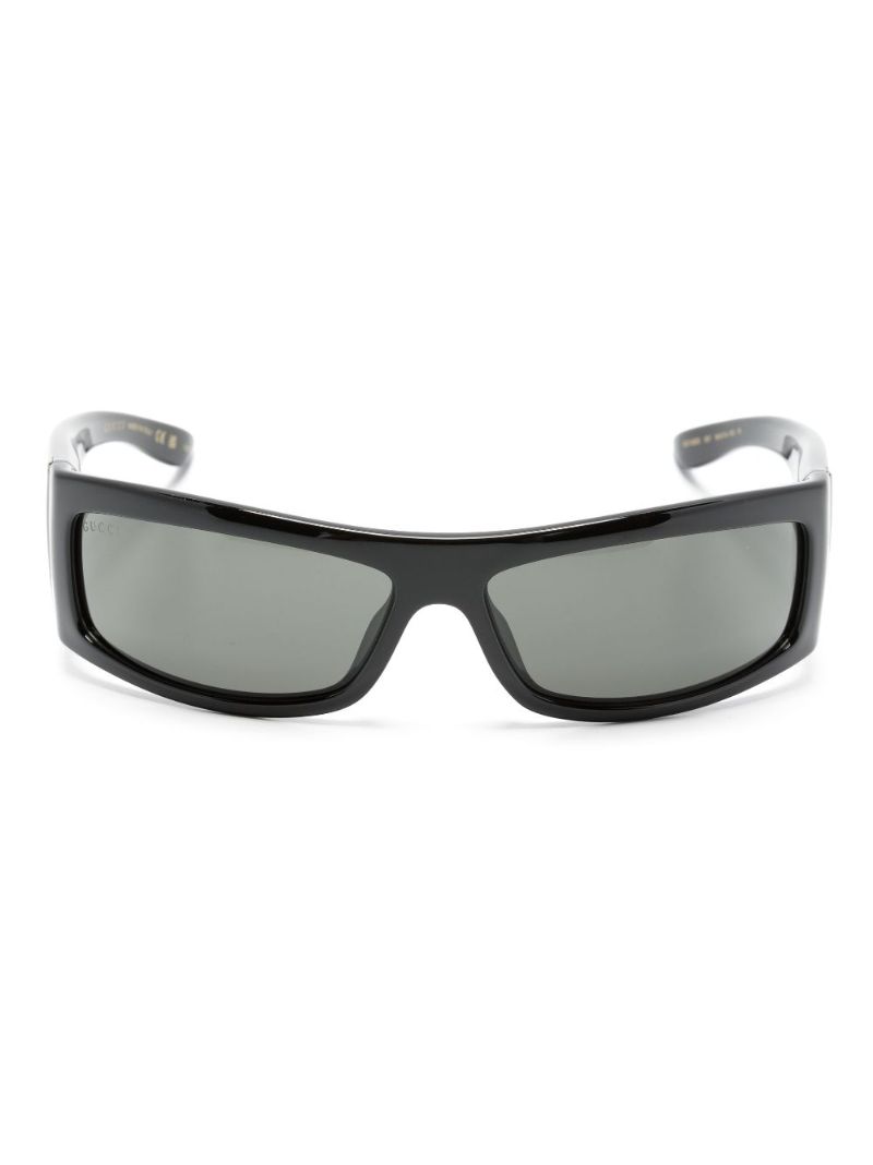 Black Shield-frame Sunglasses