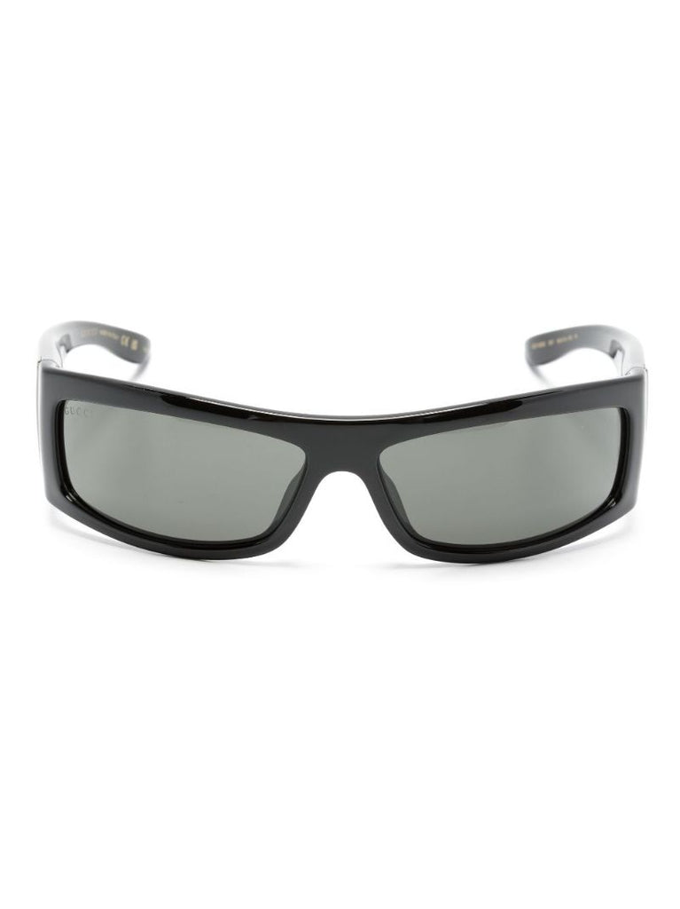 Black Shield-frame Sunglasses