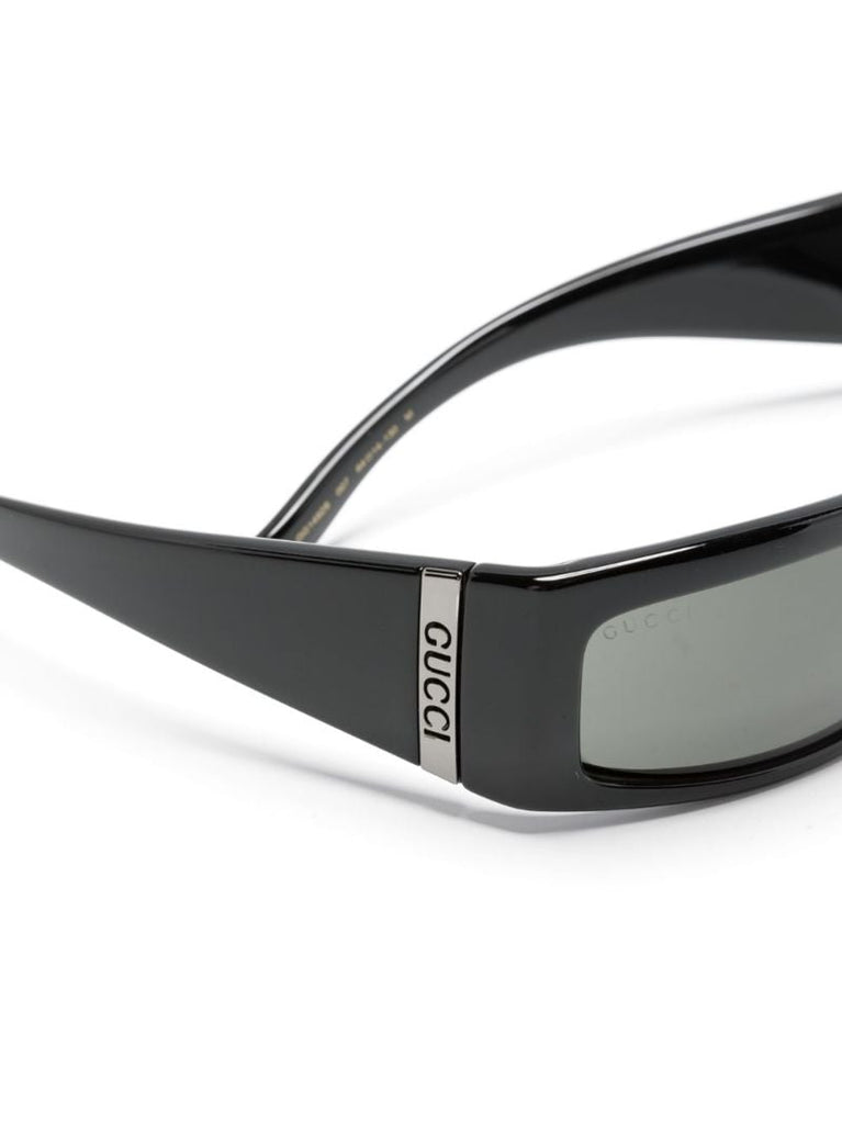 Black Shield-frame Sunglasses