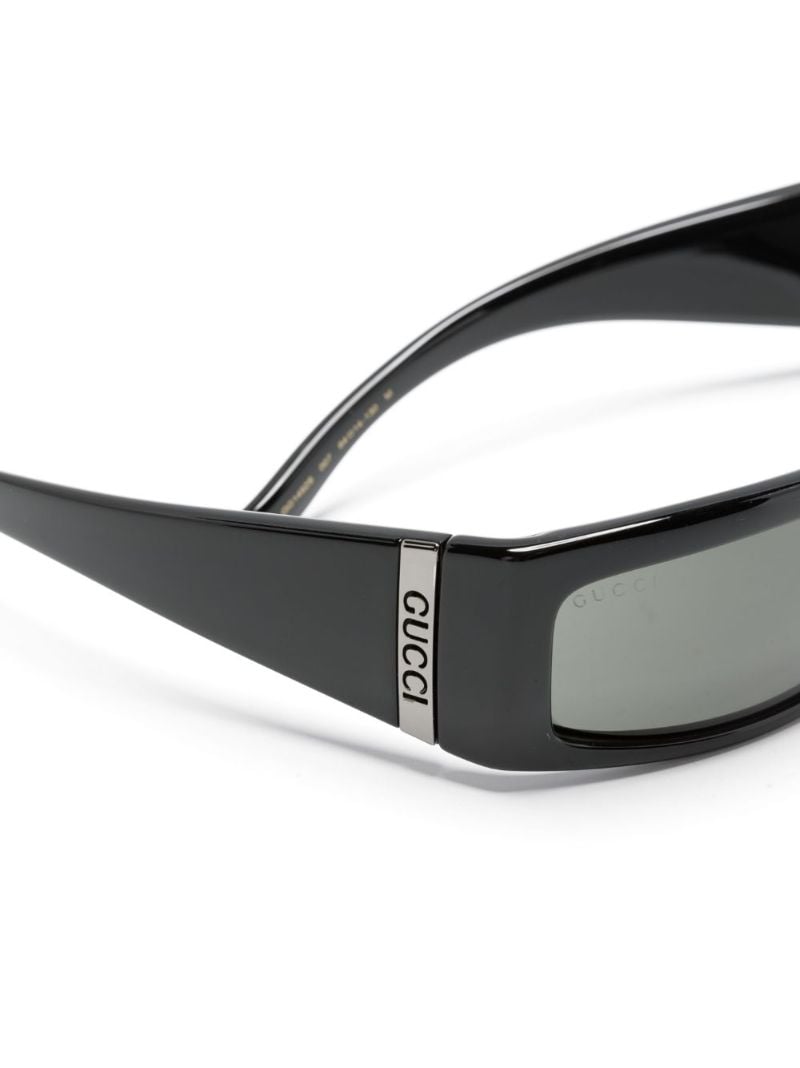 Black Shield-frame Sunglasses