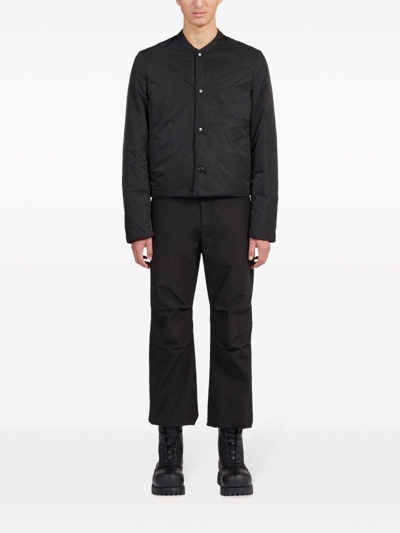 Black Pleat-detail Cargo Trousers