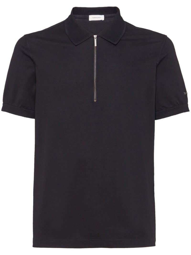 Black Cotton Polo Shirt