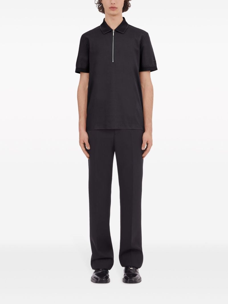 Black Cotton Polo Shirt