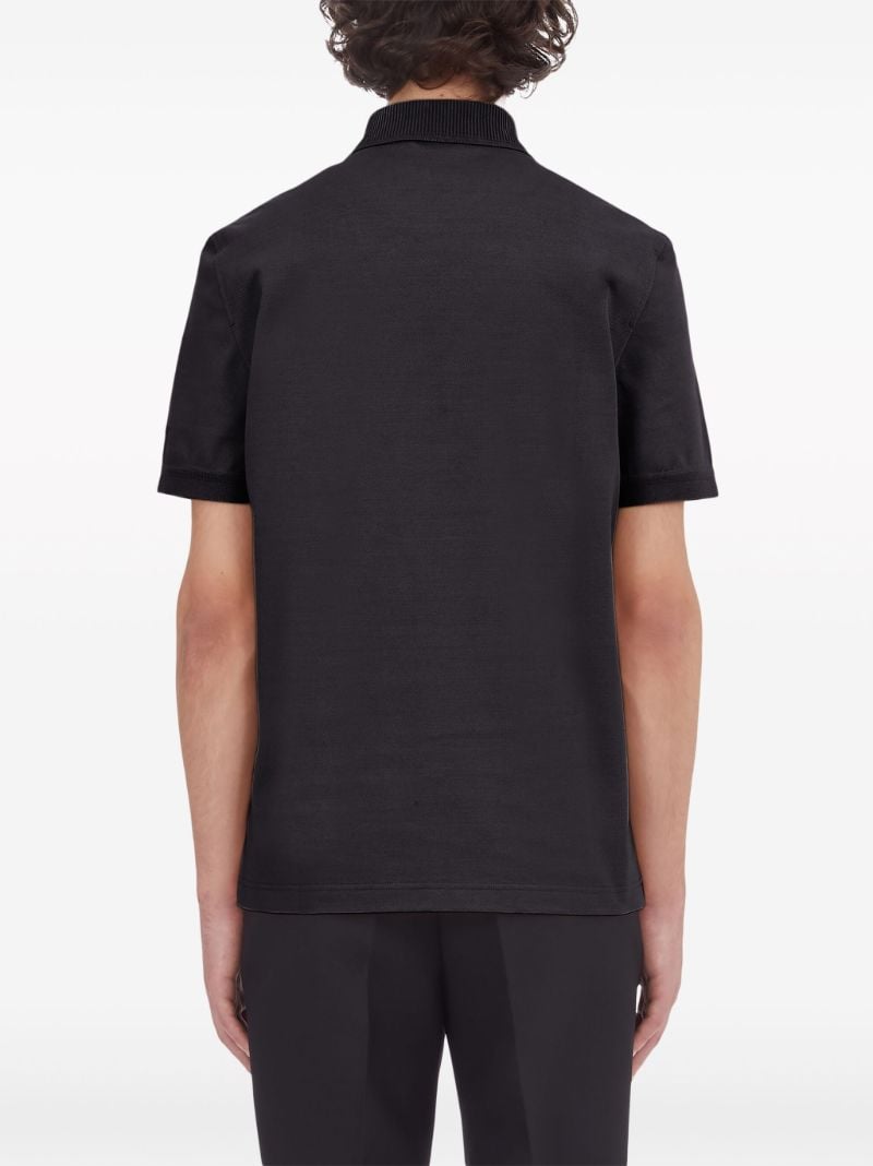 Black Cotton Polo Shirt