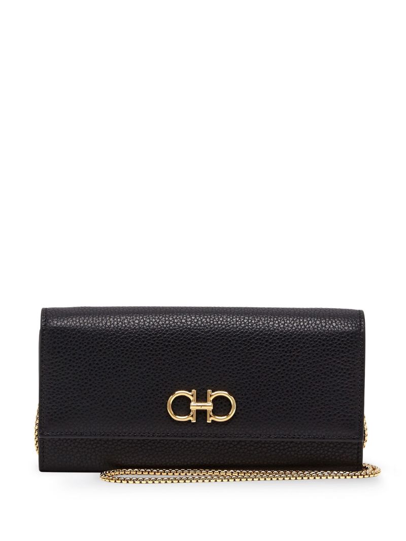 Black Gancini Leather Wallet