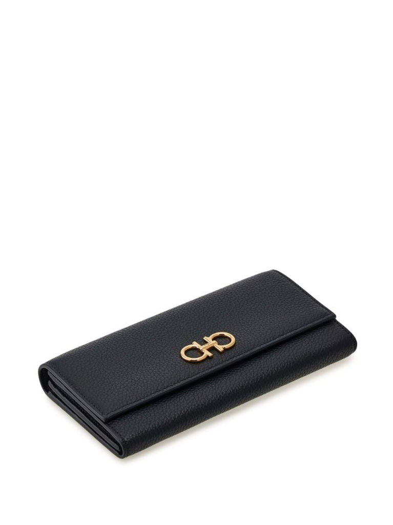 Black Gancini Leather Wallet