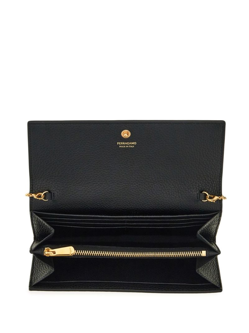 Black Gancini Leather Wallet