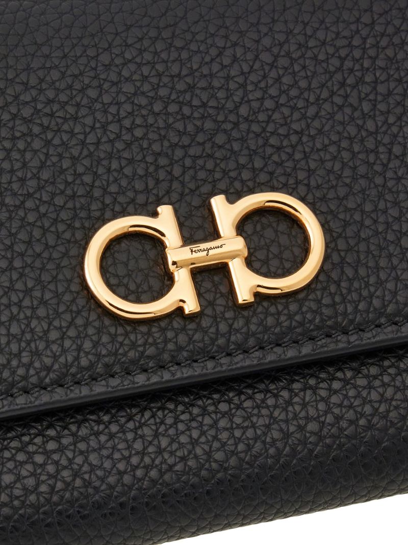 Black Gancini Leather Wallet