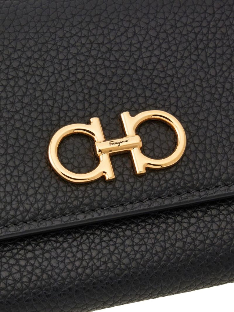 Black Gancini Leather Wallet