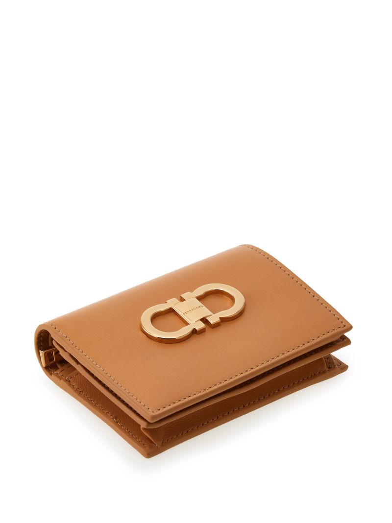 Brown Gancini Leather Wallet
