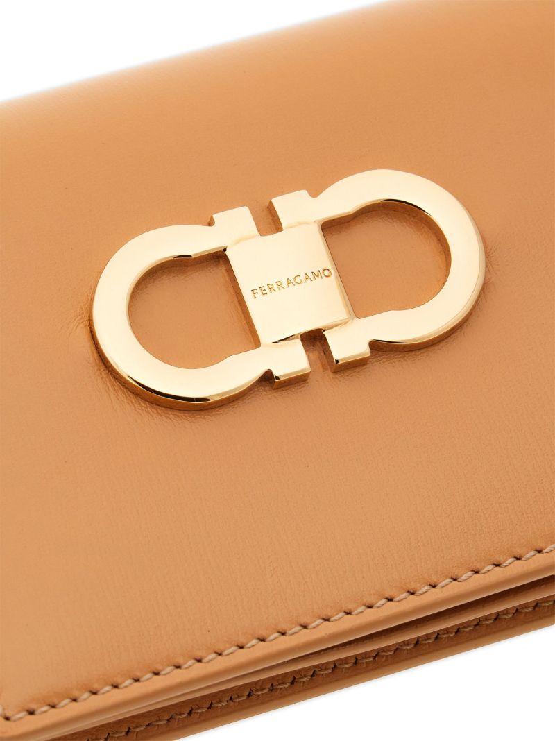 Brown Gancini Leather Wallet