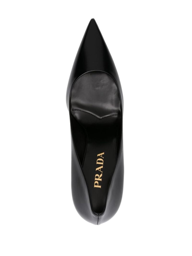 Black 100 Leather Pumps
