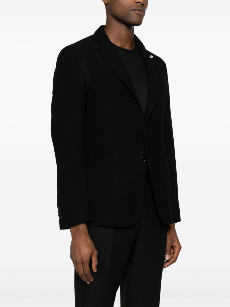 Black Single-breasted Wool Blazer